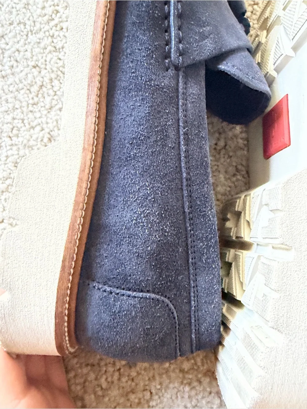 Cole haan American classic man made leather blue suede tassels loafers size 10